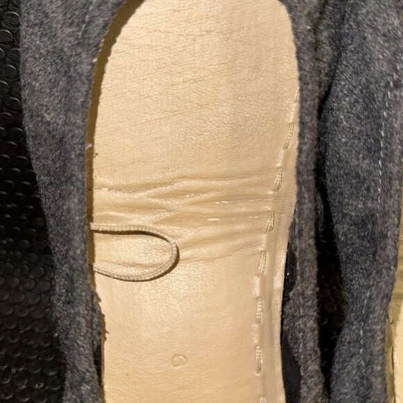 Tieks Flats Grey Leather and Wool Ballet Shoes Slip On Flats Women’s Size 9 - Picture 7 of 9